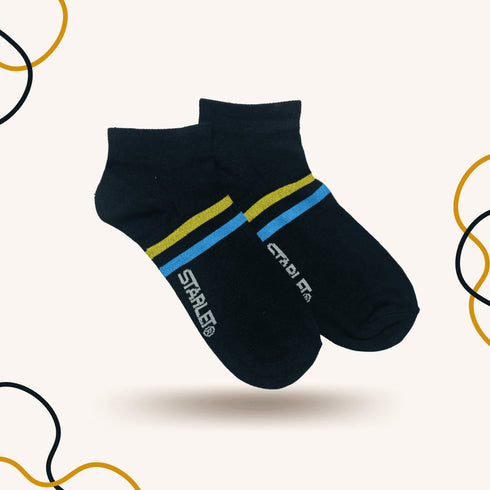 Funky Exotic Colour lines Black storm - SOXO #1 Imported Socks Brand in Pakistan